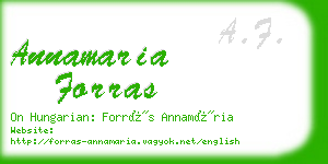 annamaria forras business card
